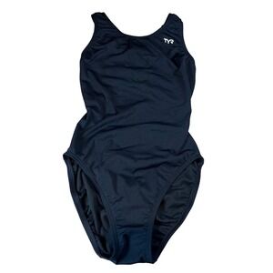 TYR Durafast Elite Maxfit One Piece Swimsuit Black Women Size 30 S MDUR7A